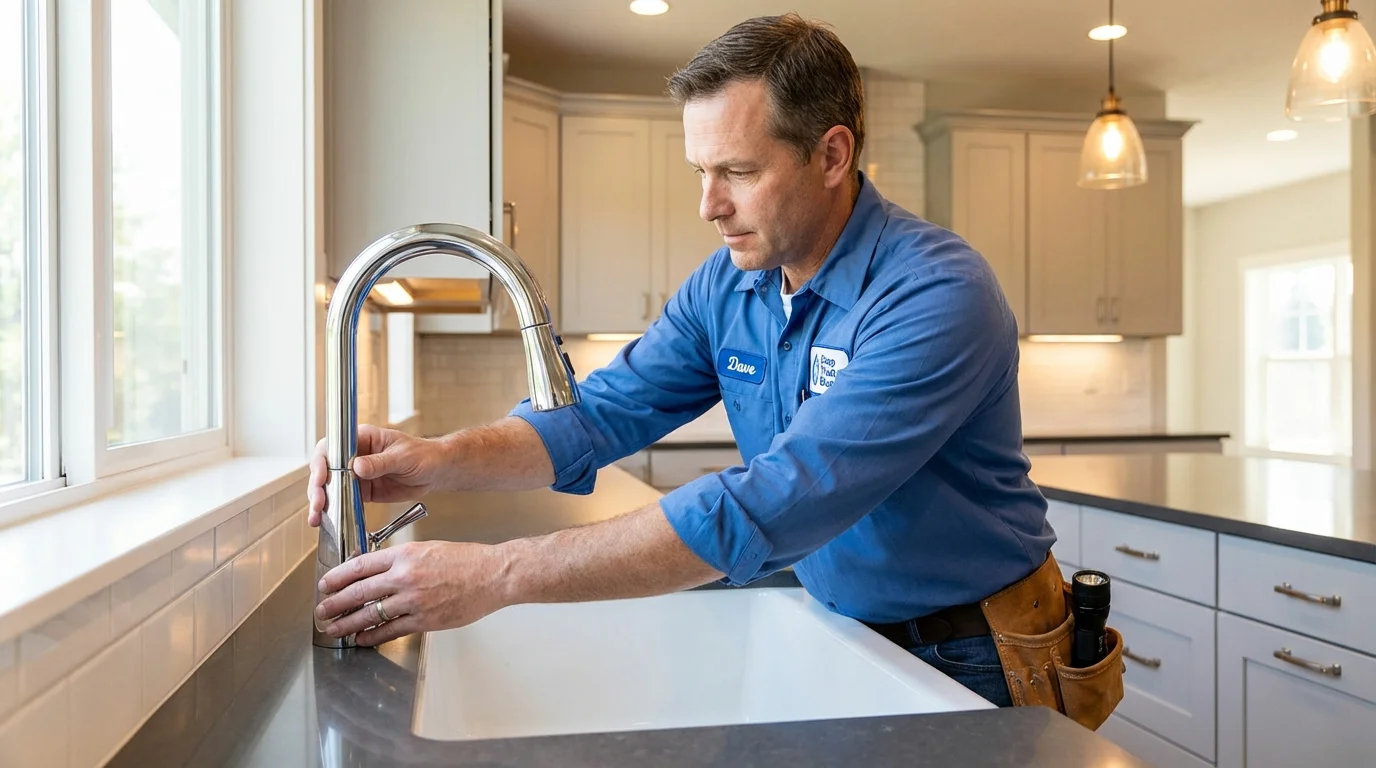 Kitchen faucet installation by Johns Plumbing LLC in Hazlehurst
